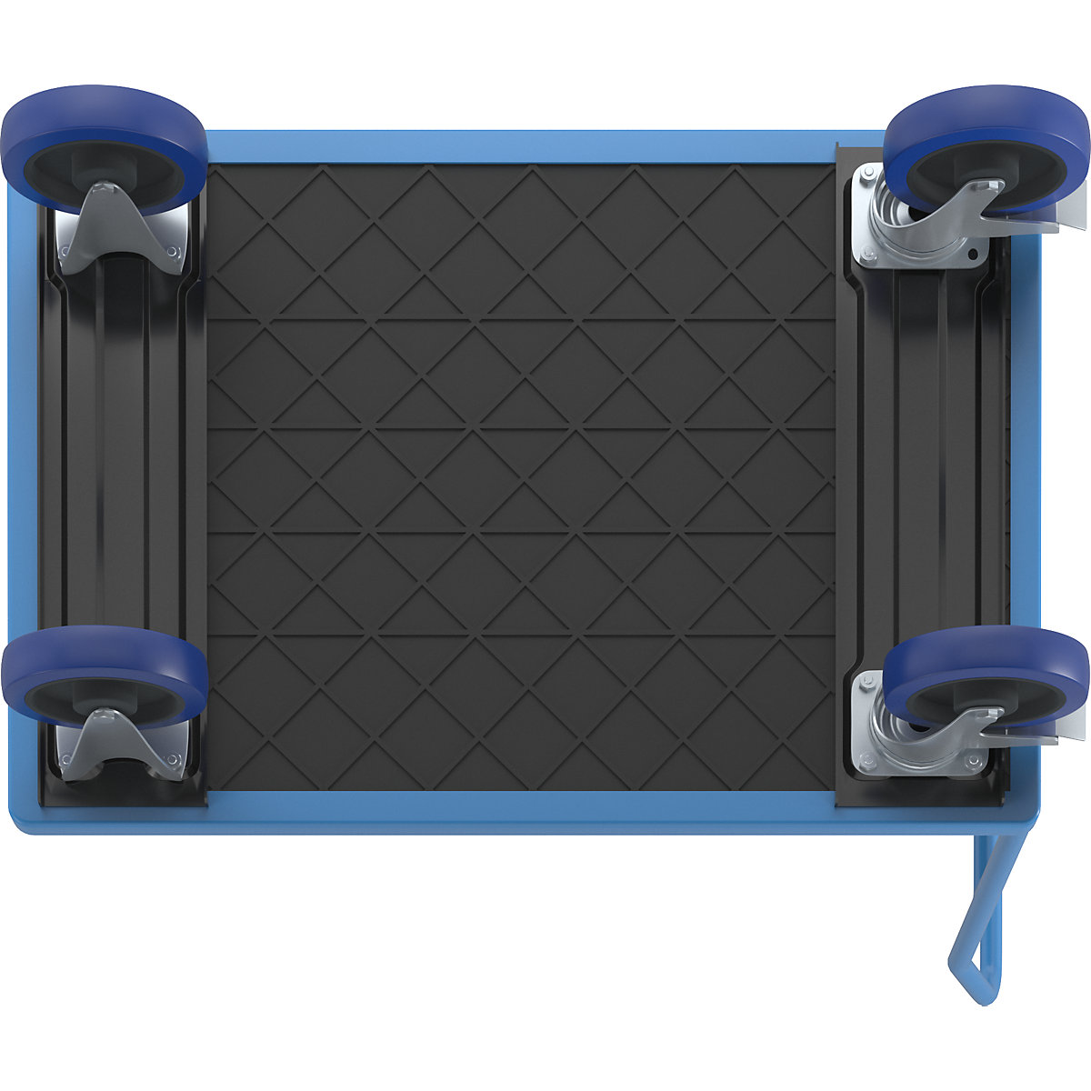 Platform truck with tubular push handle – eurokraft pro (Product illustration 6)-5