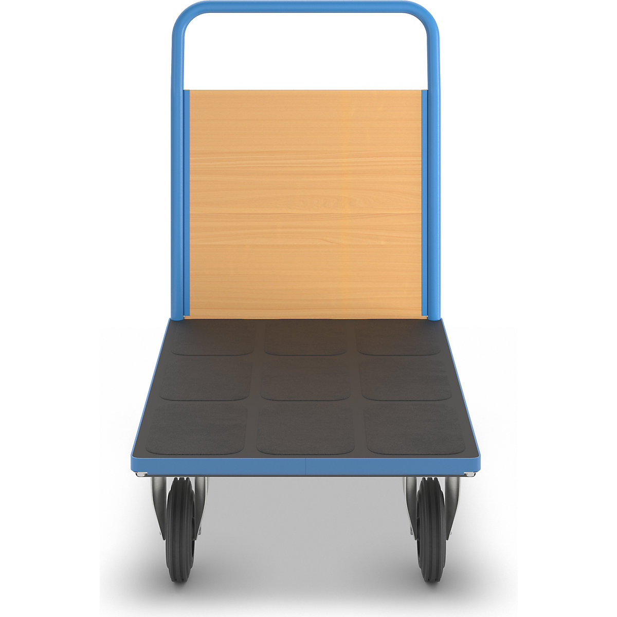 Platform truck with wooden panels – eurokraft pro (Product illustration 3)-2