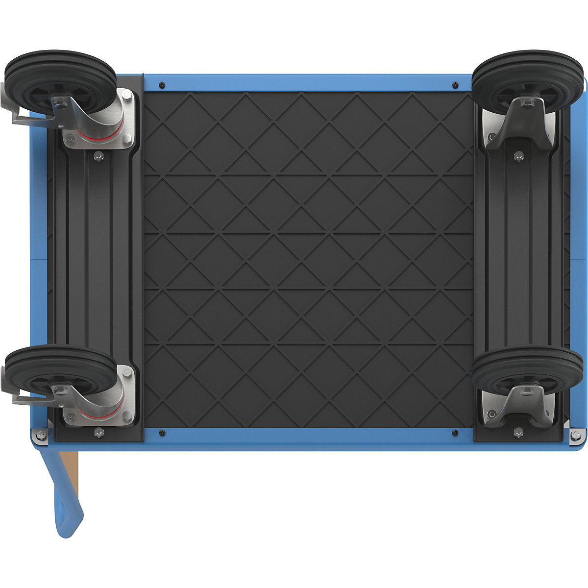 Platform truck with wooden panels – eurokraft pro (Product illustration 4)-3