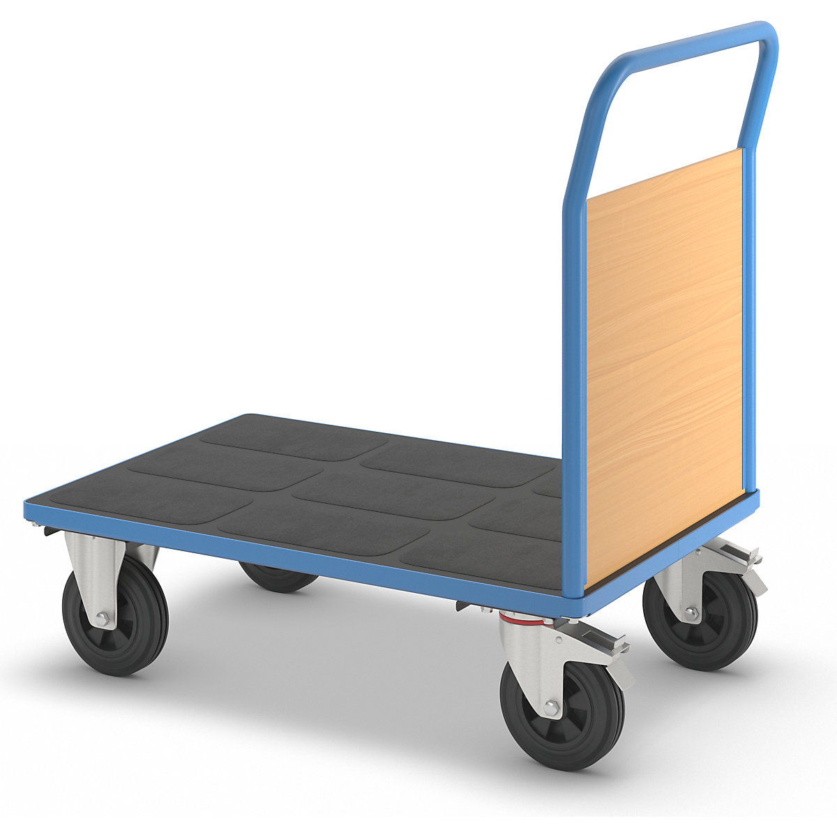 Platform truck with wooden panels – eurokraft pro (Product illustration 5)-4