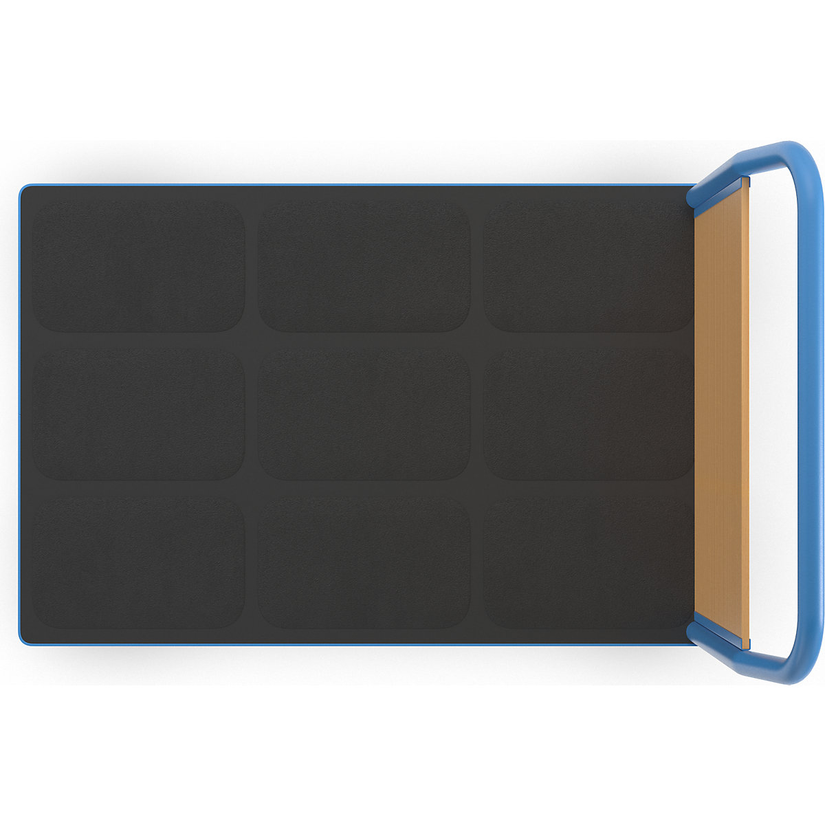 Platform truck with wooden panels – eurokraft pro (Product illustration 6)-5