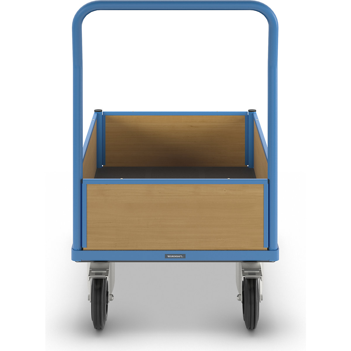 Platform truck with wooden panels – eurokraft pro (Product illustration 4)-3