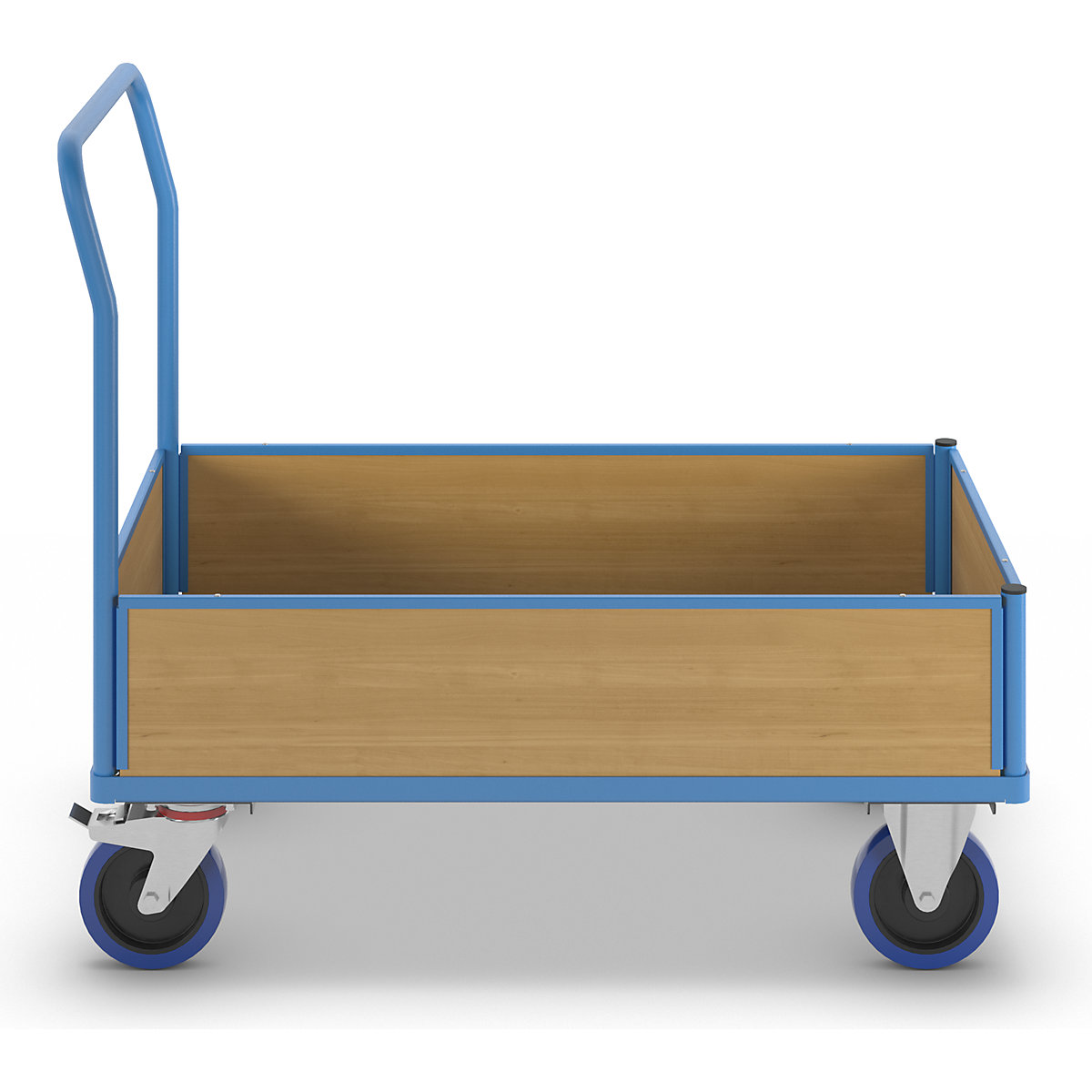 Platform truck with wooden panels – eurokraft pro (Product illustration 5)-4