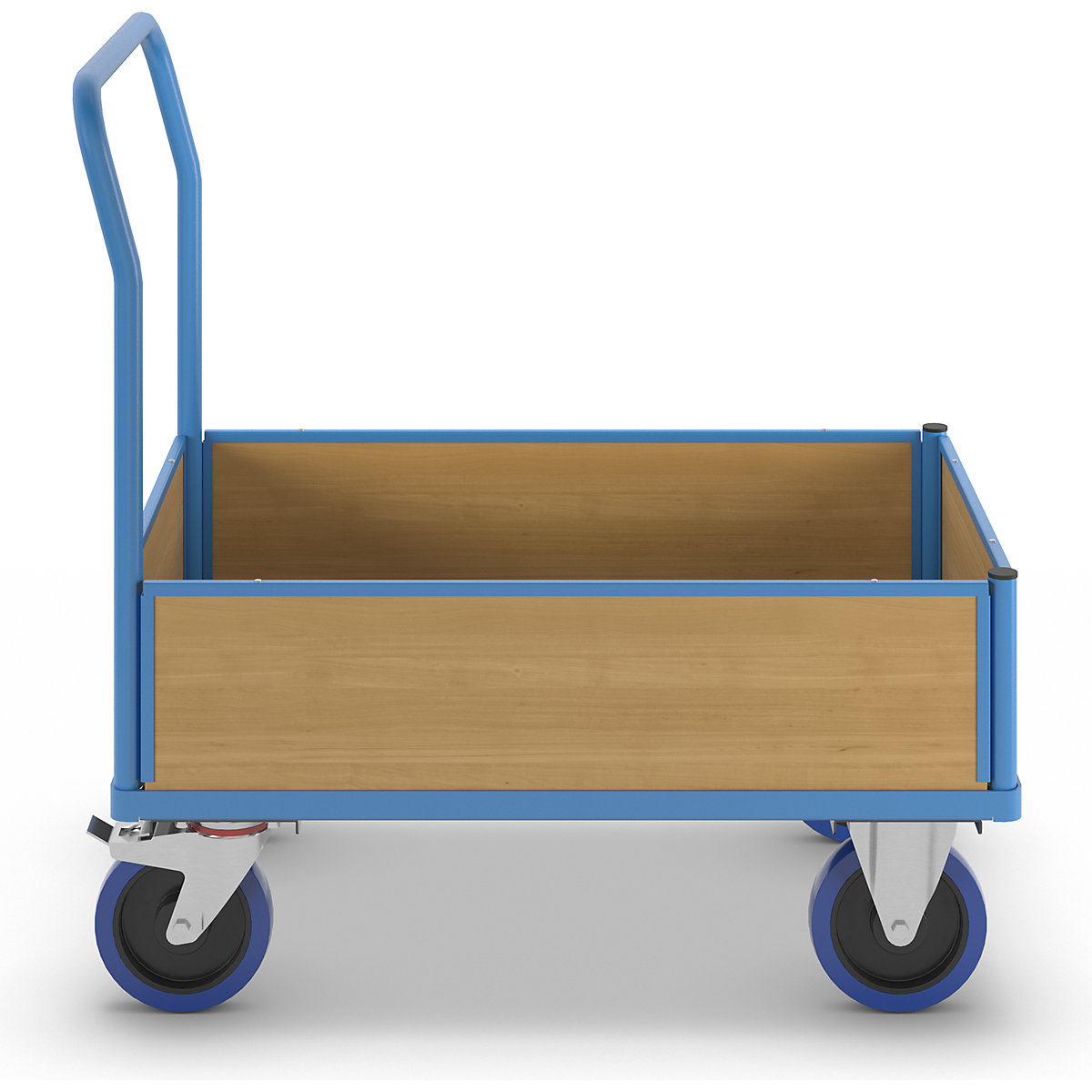 Platform truck with wooden panels – eurokraft pro (Product illustration 6)-5