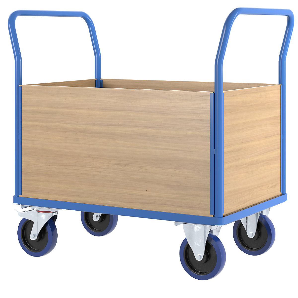 Platform truck with wooden panels – eurokraft pro (Product illustration 6)-5