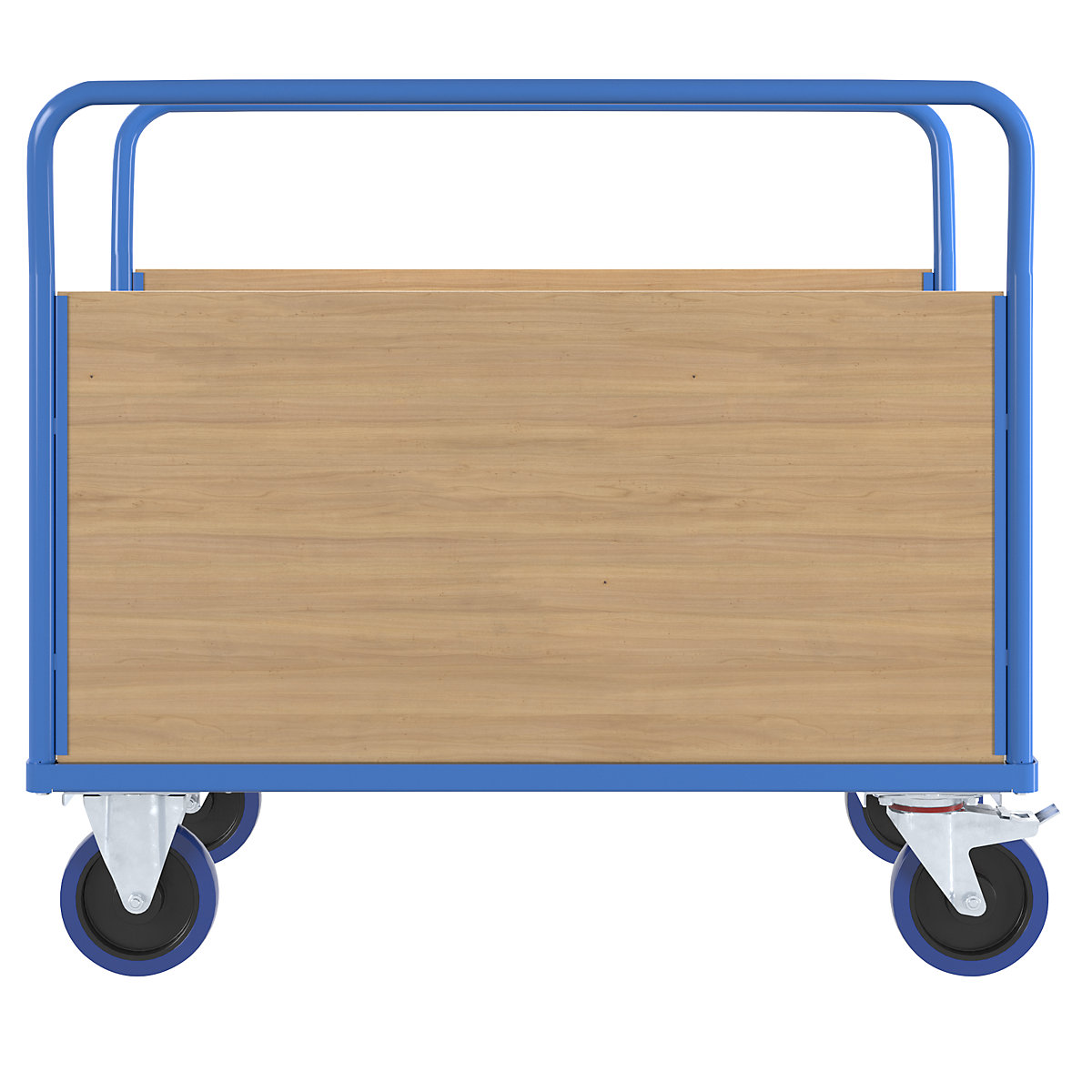 Platform truck with wooden panels – eurokraft pro (Product illustration 4)-3