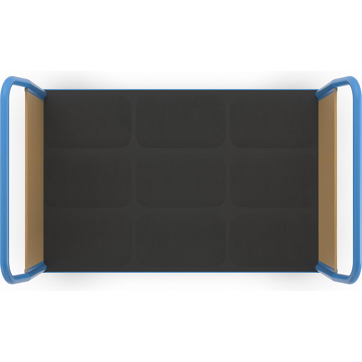 Platform truck with wooden panels – eurokraft pro (Product illustration 3)-2