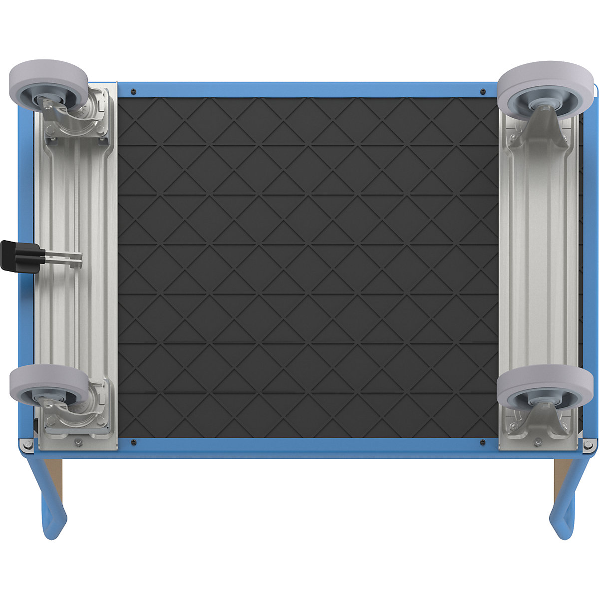 Platform truck with wooden panels – eurokraft pro (Product illustration 4)-3