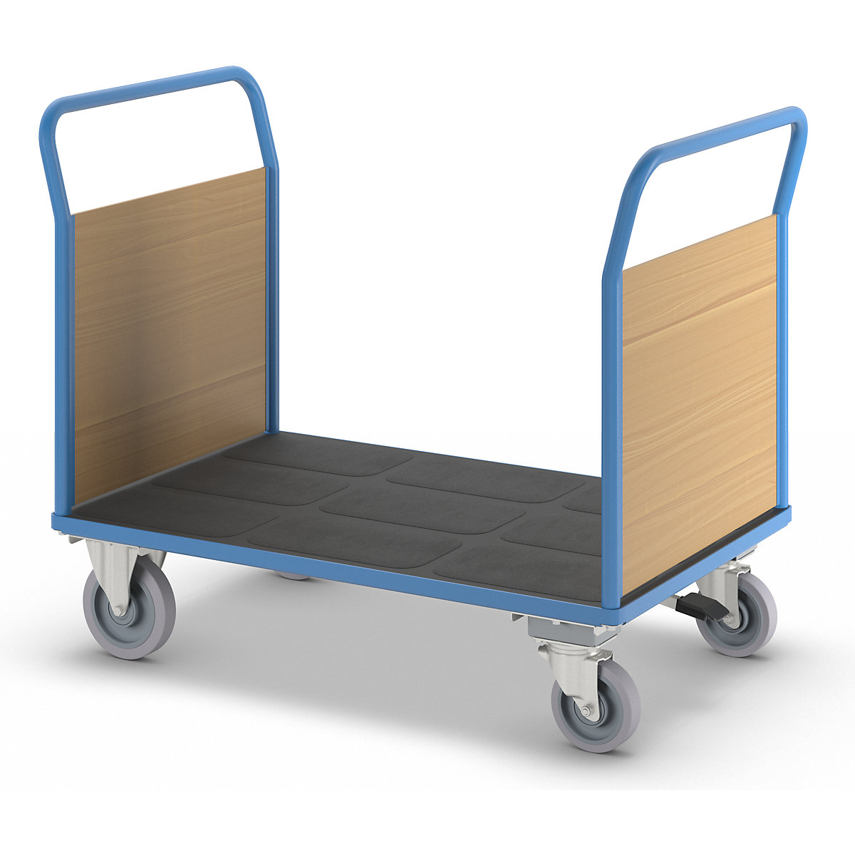 Platform truck with wooden panels – eurokraft pro (Product illustration 5)-4