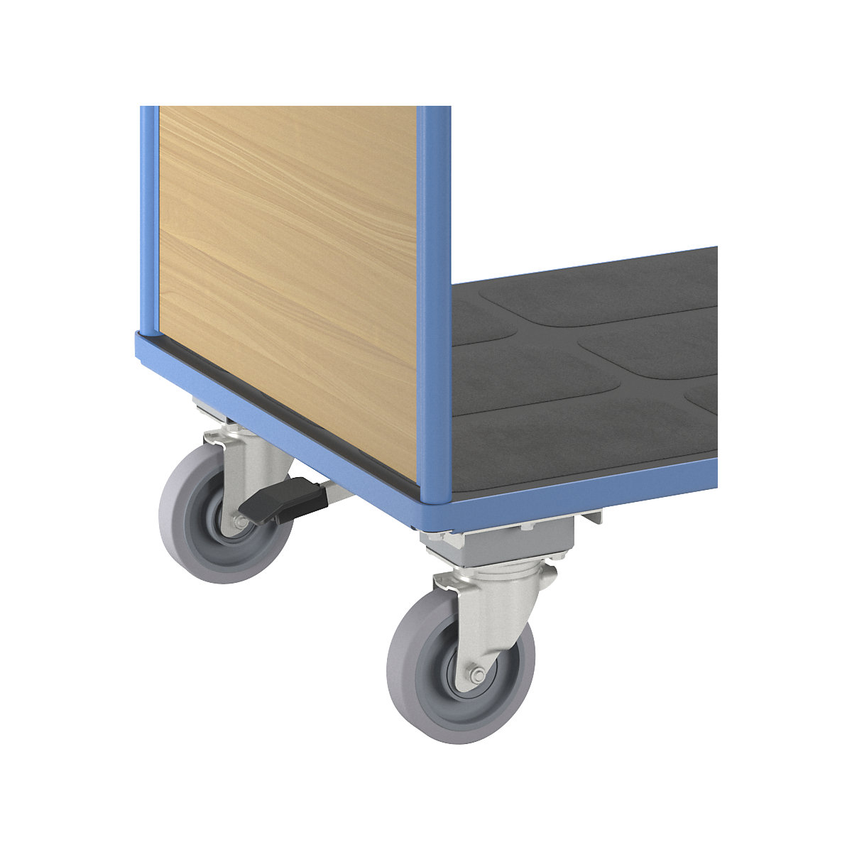 Platform truck with wooden panels – eurokraft pro (Product illustration 6)-5