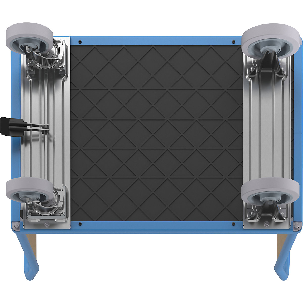 Platform truck with wooden panels – eurokraft pro (Product illustration 6)-5