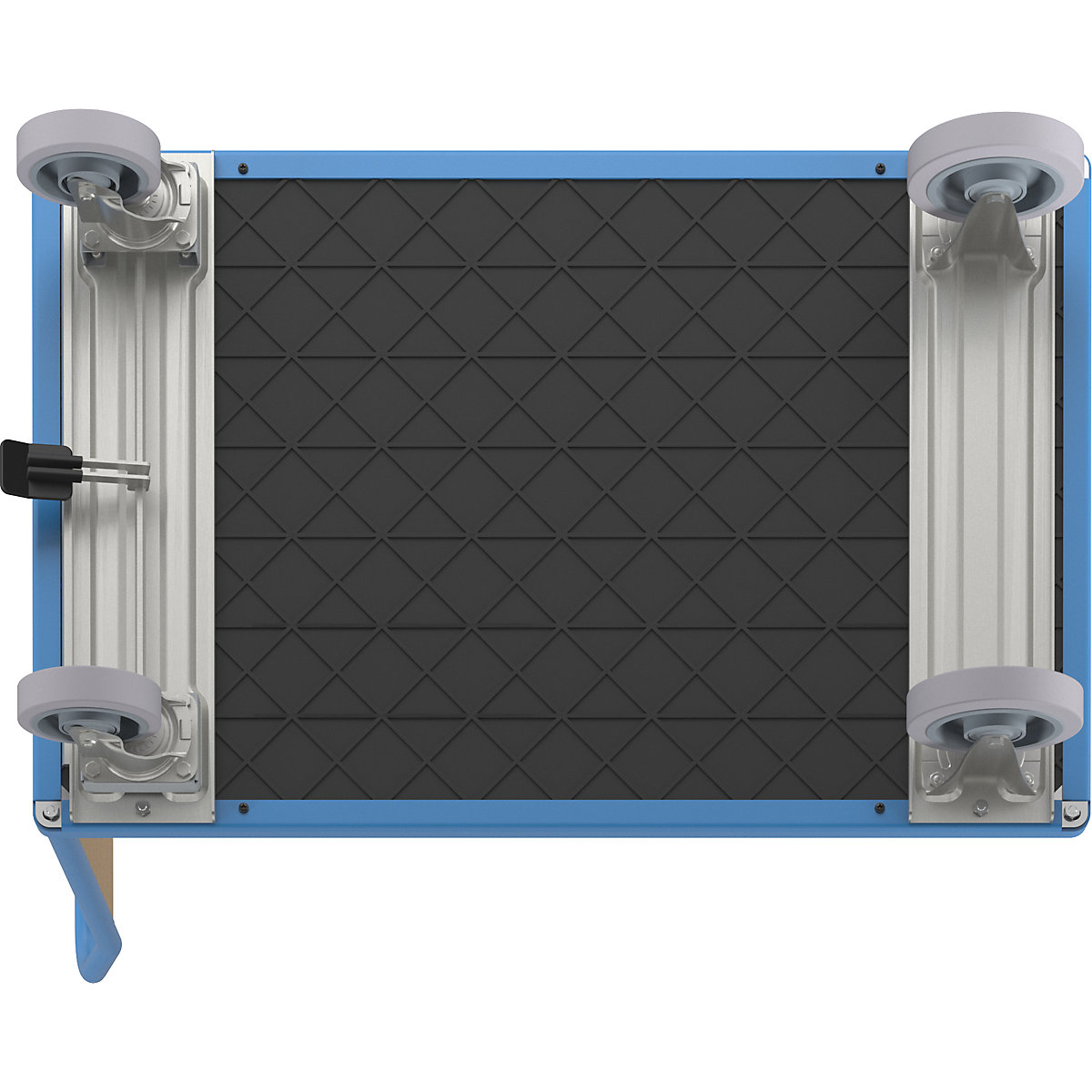 Platform truck with wooden panels – eurokraft pro (Product illustration 7)-6