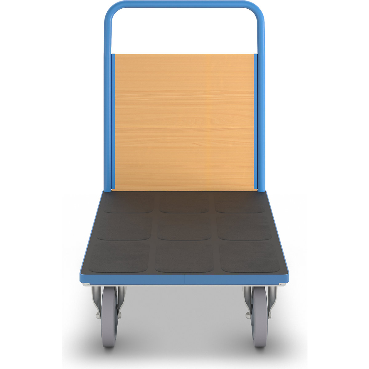 Platform truck with wooden panels – eurokraft pro (Product illustration 3)-2