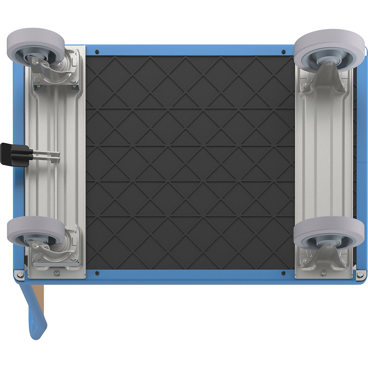 Platform truck with wooden panels – eurokraft pro (Product illustration 6)-5