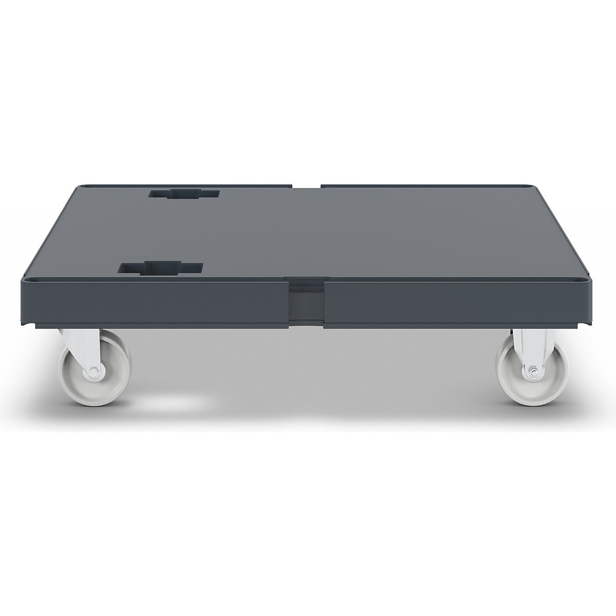 Hygienic plastic transport dolly, closed (Product illustration 2)-1