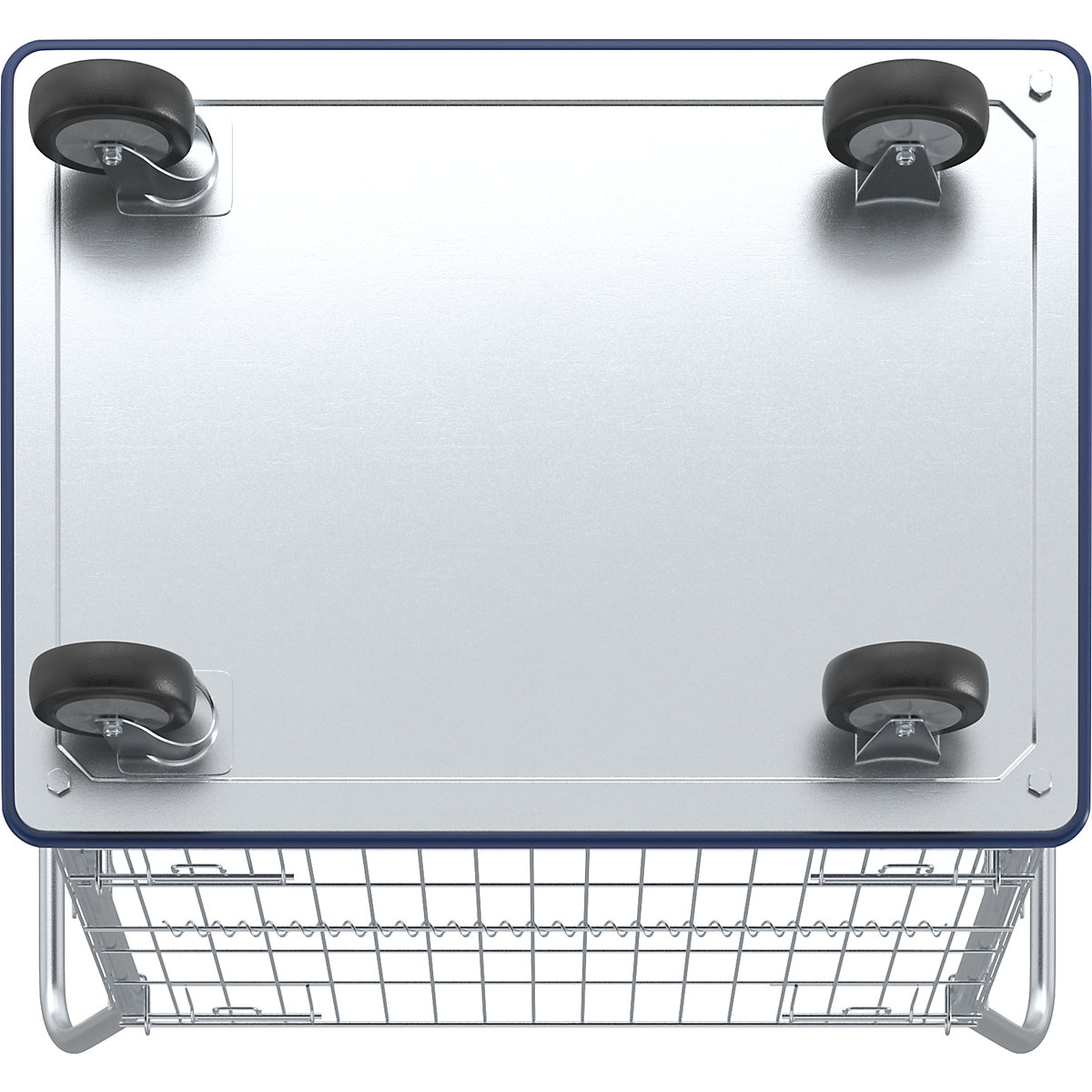 Mesh trolley, zinc plated mesh sides (Product illustration 7)-6