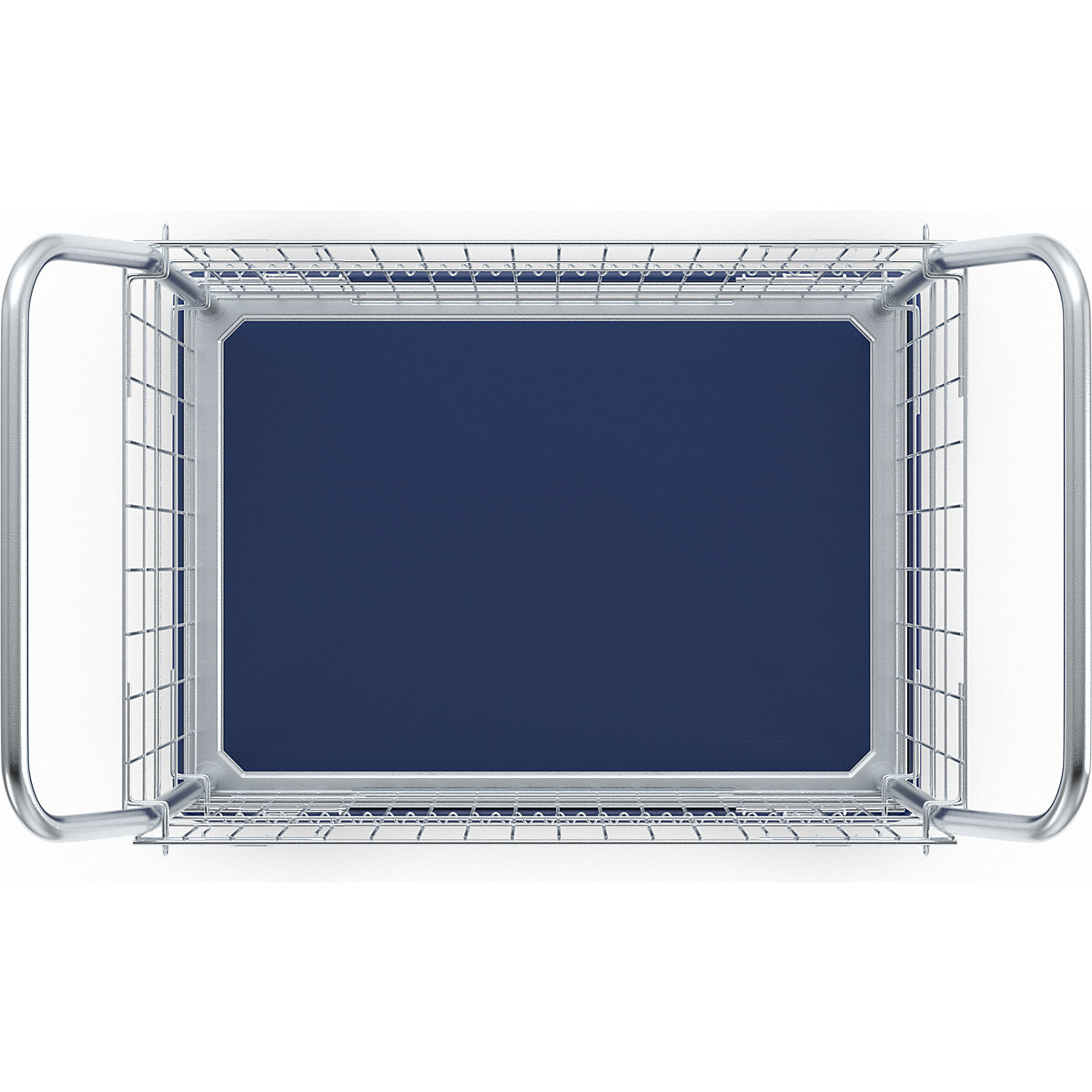 Mesh trolley, zinc plated mesh sides (Product illustration 9)-8