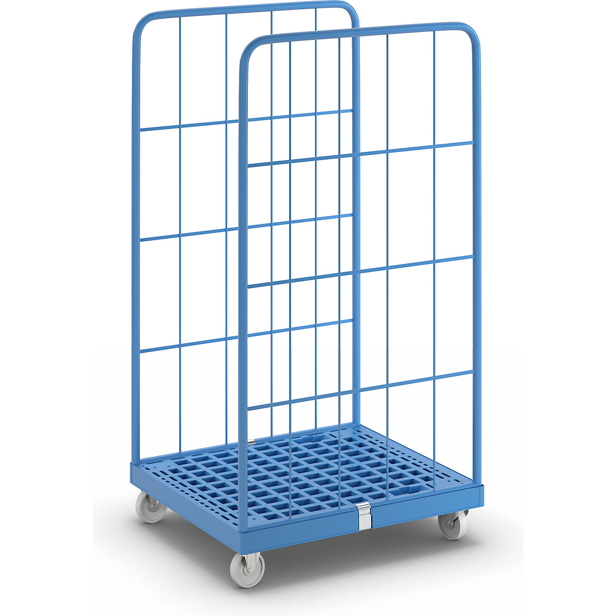 Roll container with mesh panels