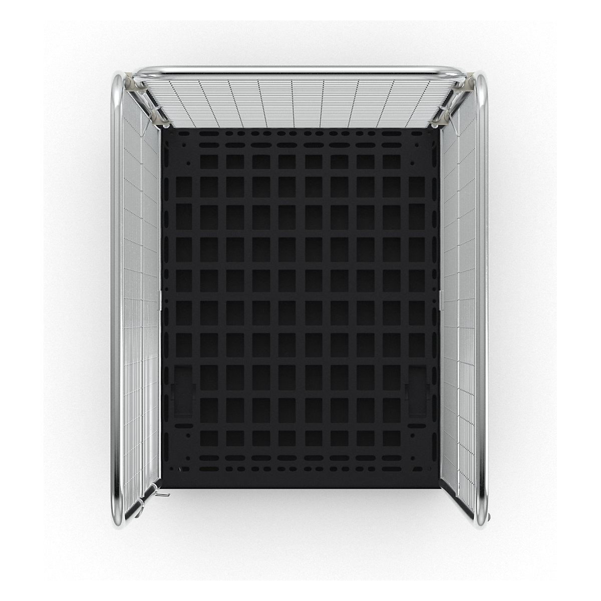 Roll container with mesh panels – eurokraft basic (Product illustration 5)-4