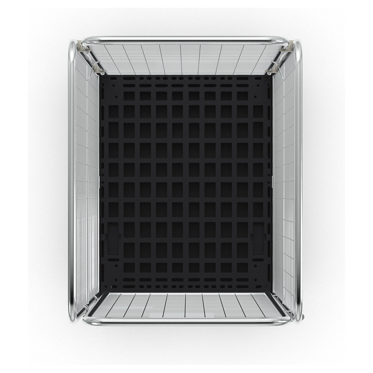 Roll container with mesh panels – eurokraft basic (Product illustration 5)-4