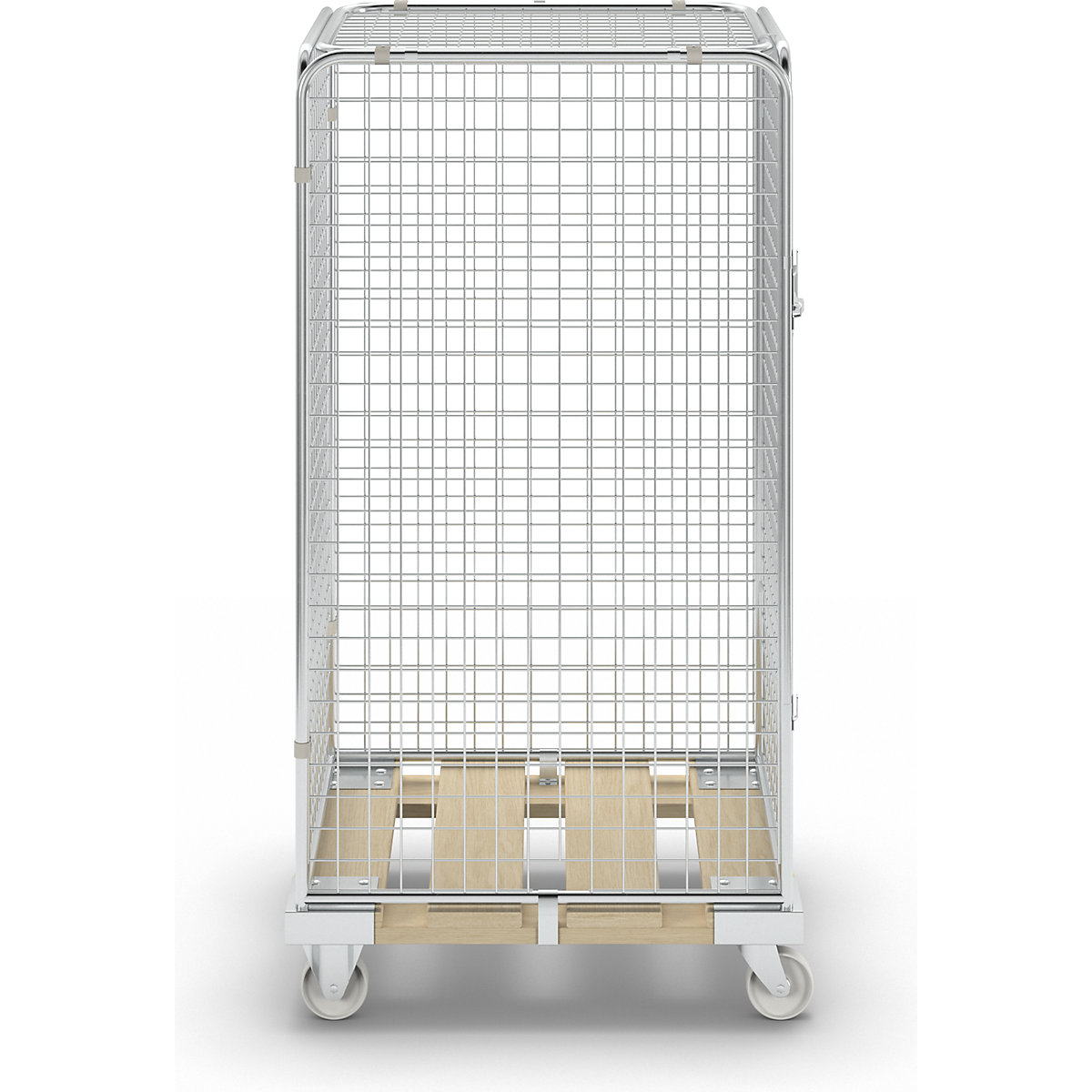 Security roll container with wooden dolly (Product illustration 4)-3