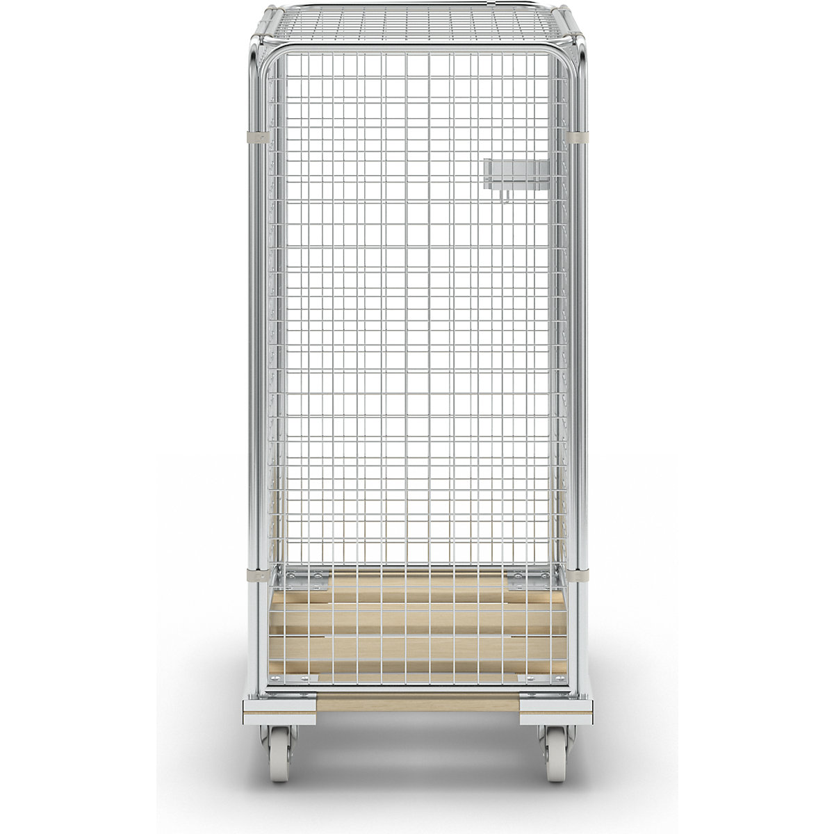 Security roll container with wooden dolly (Product illustration 5)-4