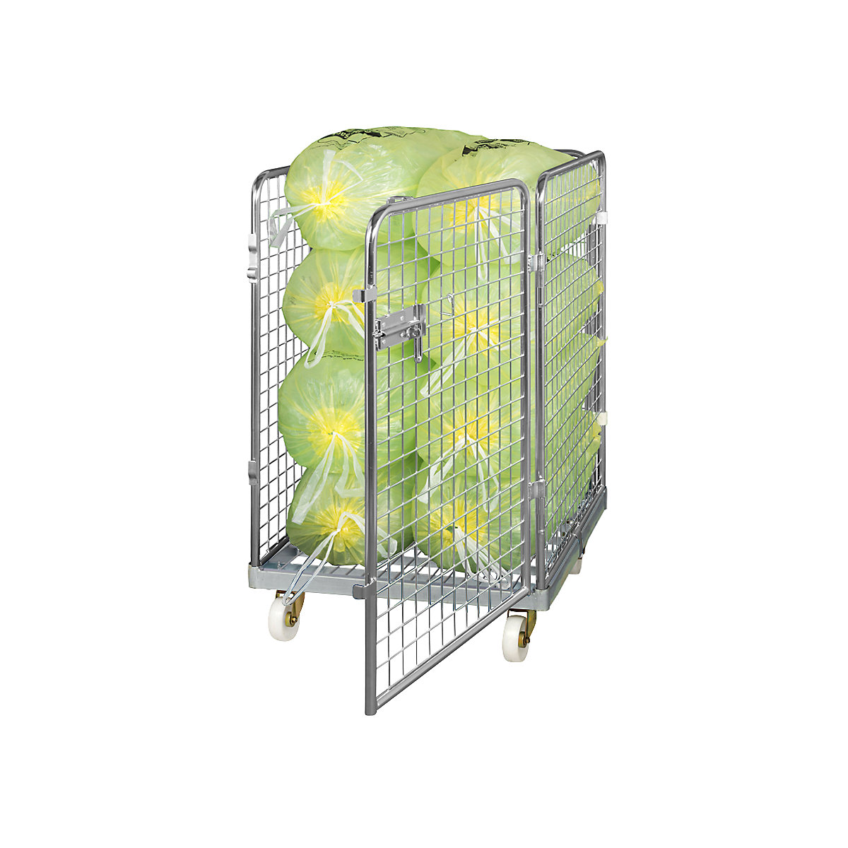 Wire mesh container with steel dolly (Product illustration 6)-5