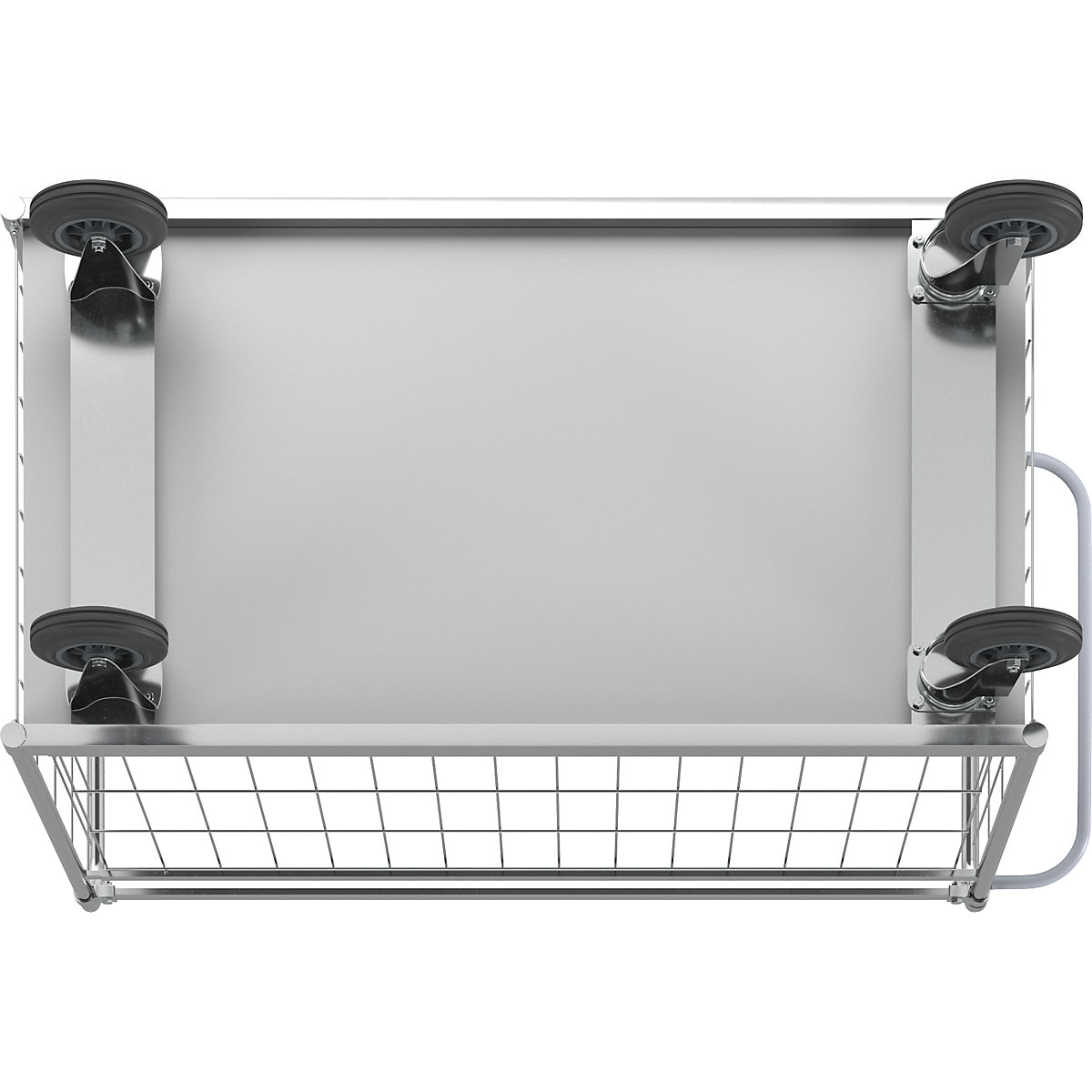 Zinc plated parcel trolley – Kongamek (Product illustration 3)-2