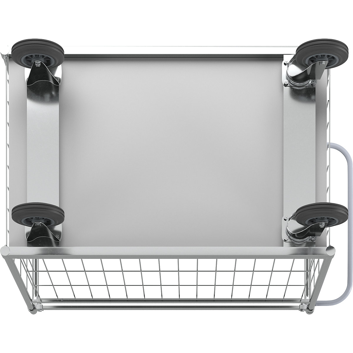 Zinc plated parcel trolley – Kongamek (Product illustration 3)-2