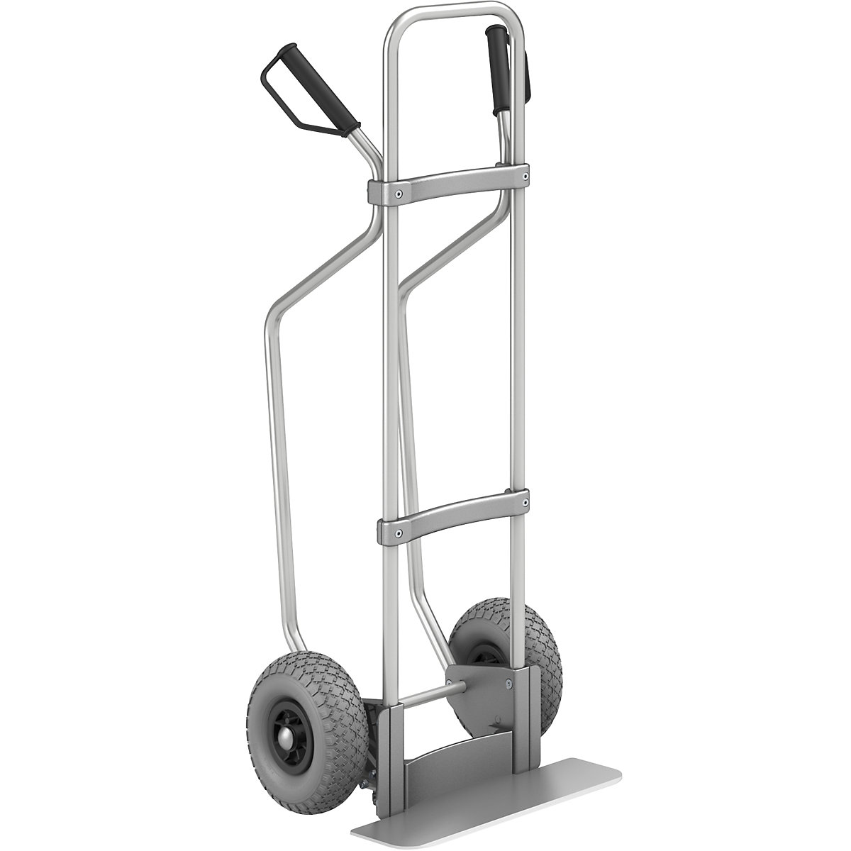 Aluminium sack truck with runners - eurokraft pro