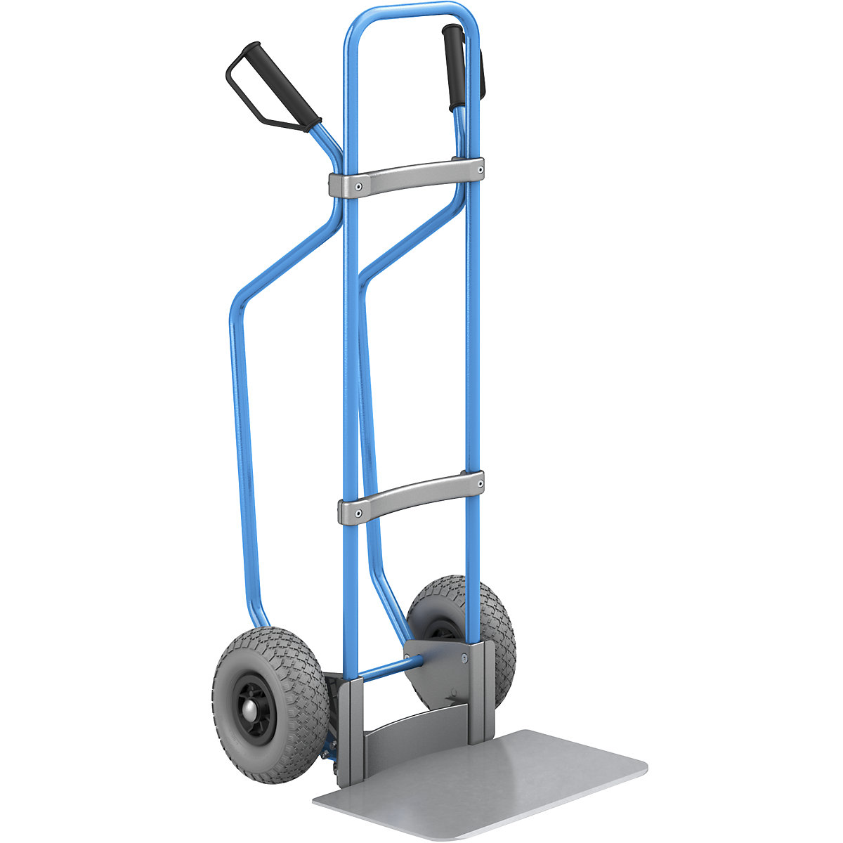 Sack truck with runners, blue - eurokraft pro