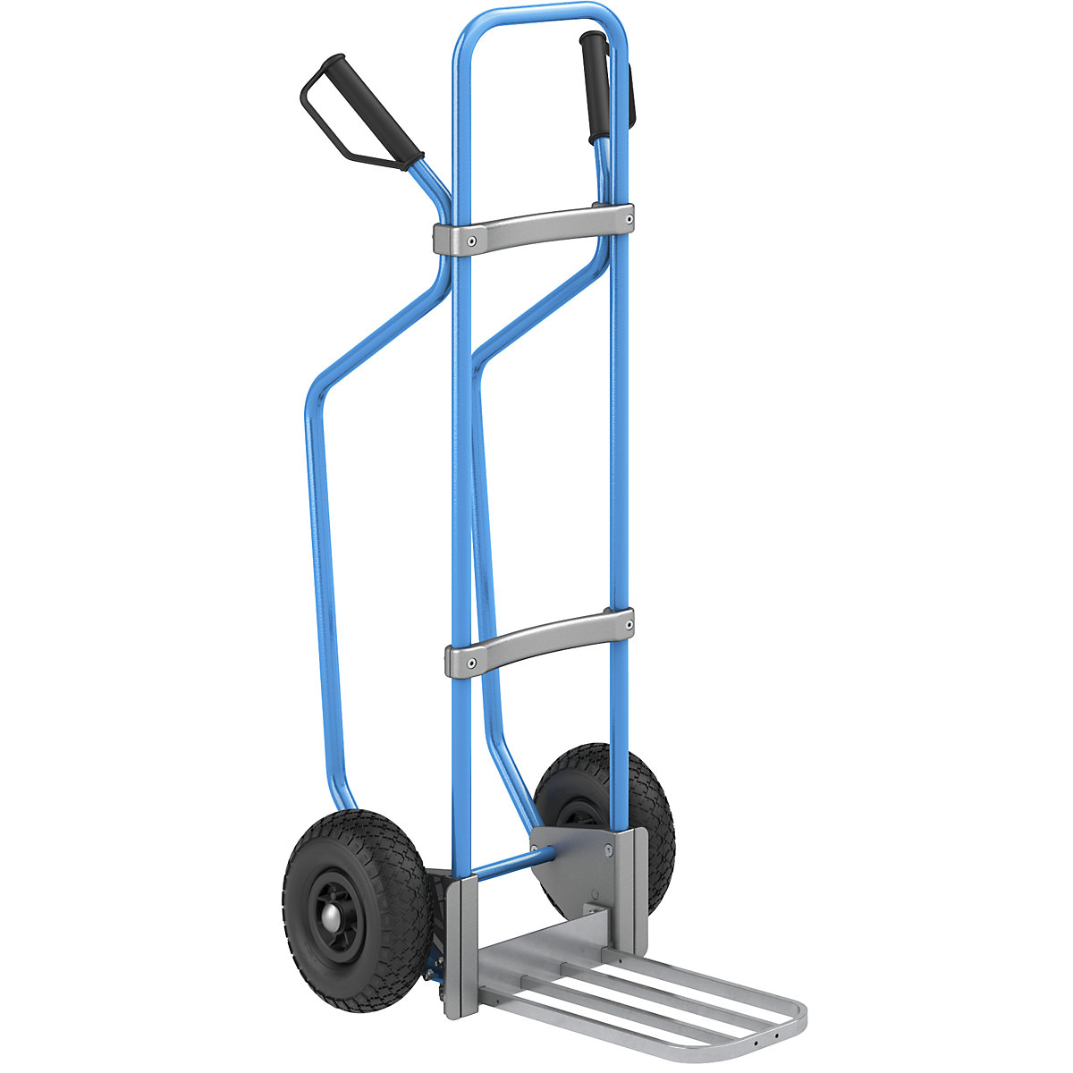 Sack truck with runners, blue - eurokraft pro