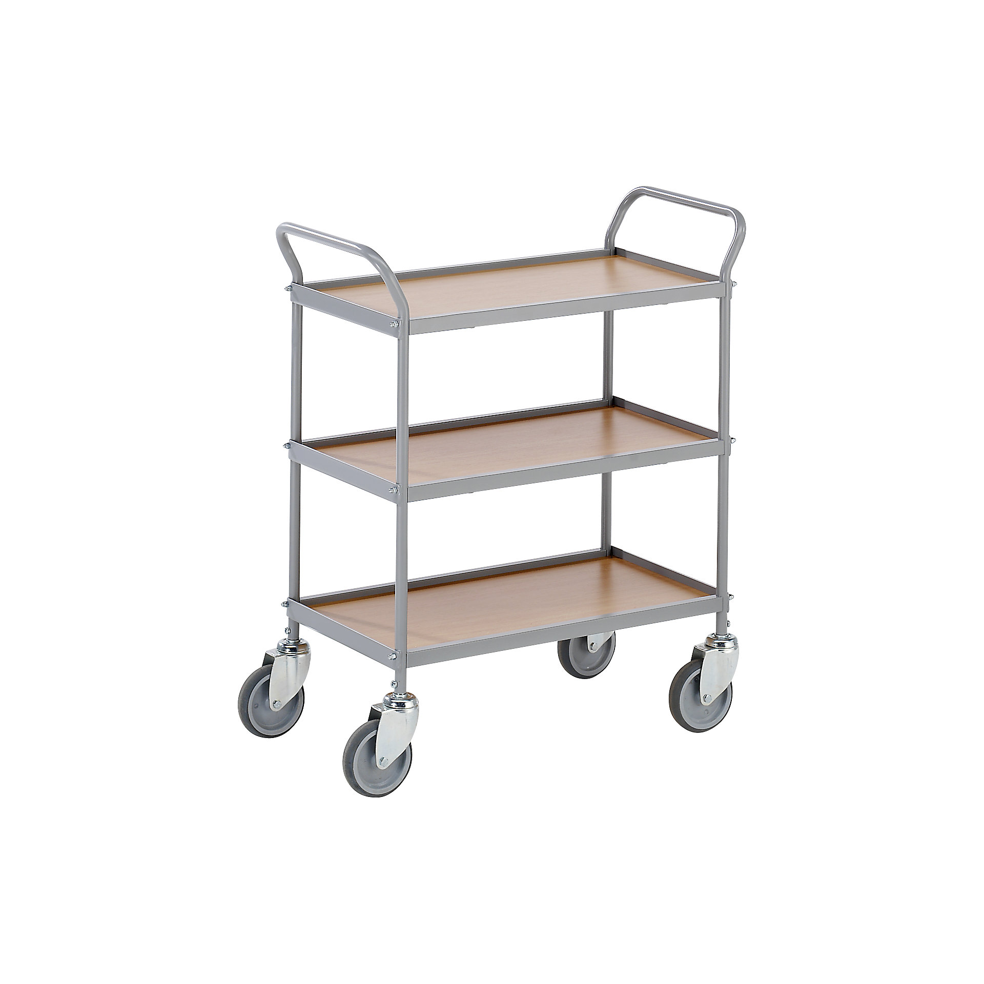 EUROKRAFTpro Serving trolley shelf height 250 mm, 3 shelves KAISER