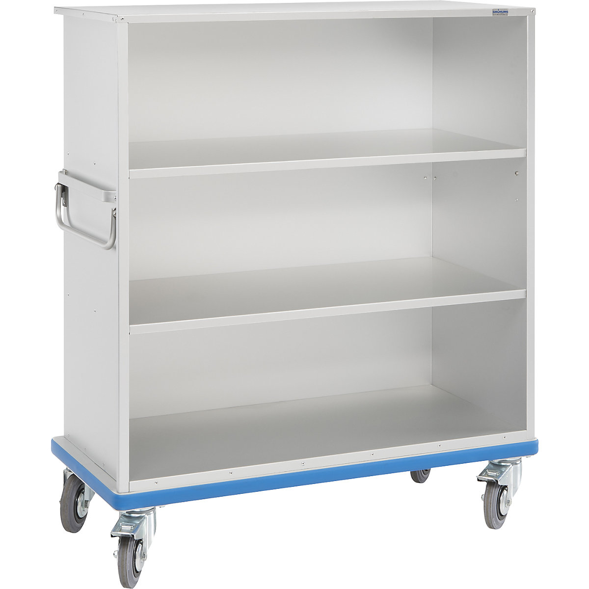 G®-CUP light E 2601 open cupboard trolley – Gmöhling, 3 shelves, LxH 580 x 1460 mm-1