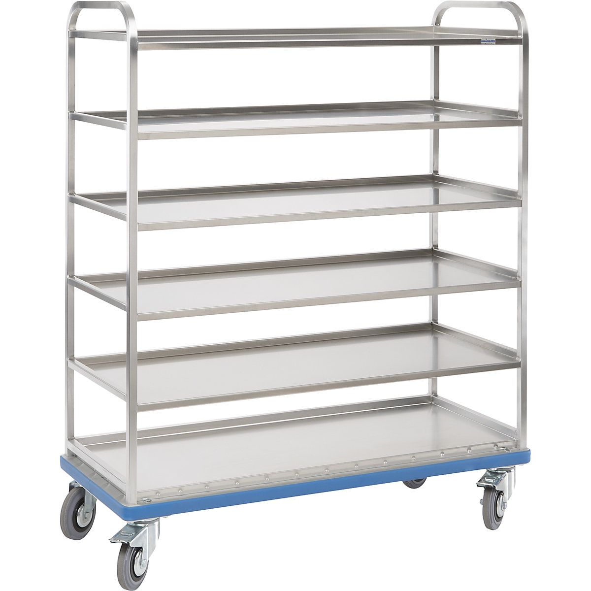 G®-ORG E 2801 shelf trolley – Gmöhling, 6 levels, 5 shelves, LxH 590 x 1420 mm-1