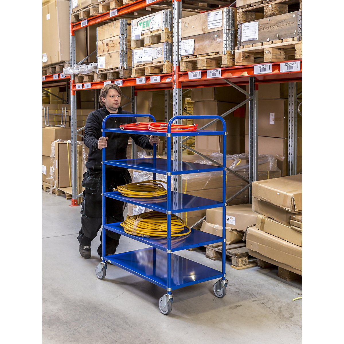 Lightweight shelf truck, height 1445 mm – Kongamek (Product illustration 9)-8