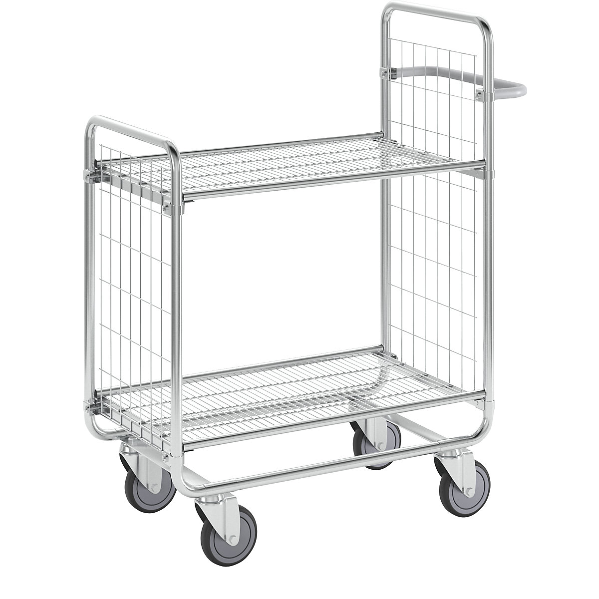 SERIES 100 mesh trolley – HelgeNyberg, 2 shelves, LxWxH 930 x 460 x 1120 mm-1