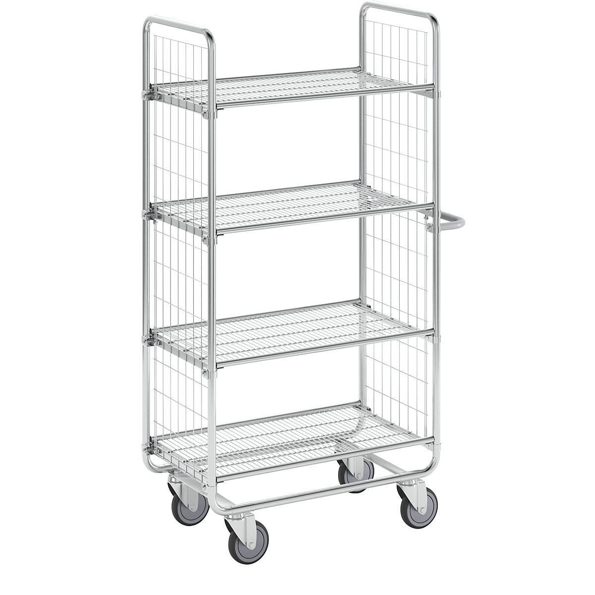 SERIES 100 mesh trolley – HelgeNyberg, 4 shelves, LxWxH 930 x 460 x 1585 mm-2