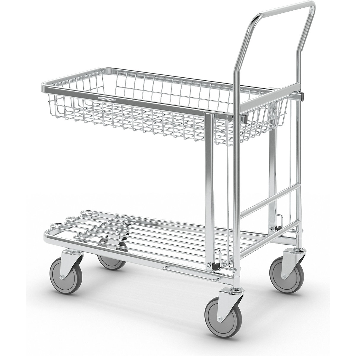 Shopping trolley, zinc plated – Kongamek (Product illustration 15)-14