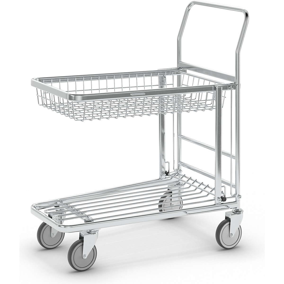 Shopping trolley, zinc plated - Kongamek