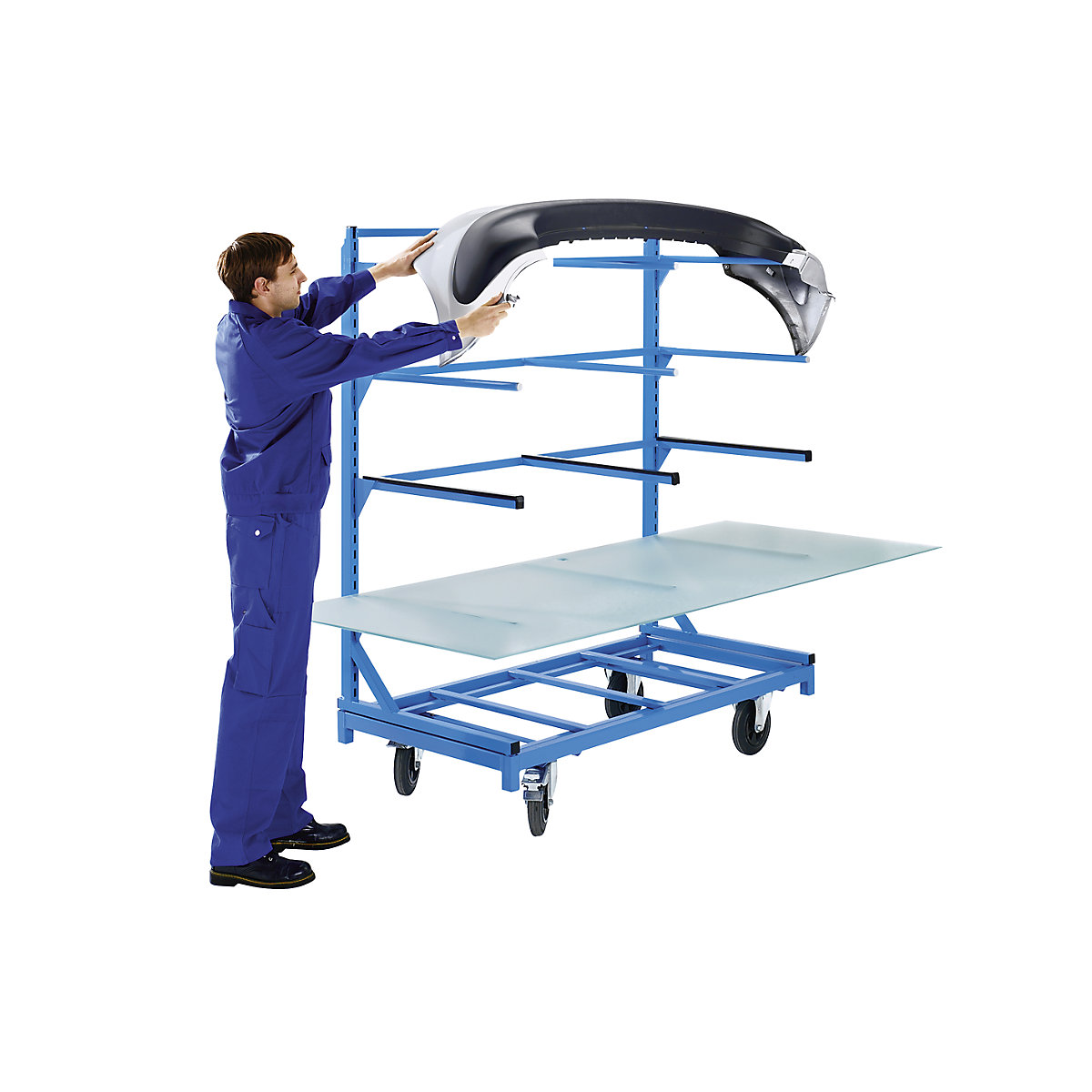 Cantilever shelf trolley – eurokraft pro (Product illustration 10)-9