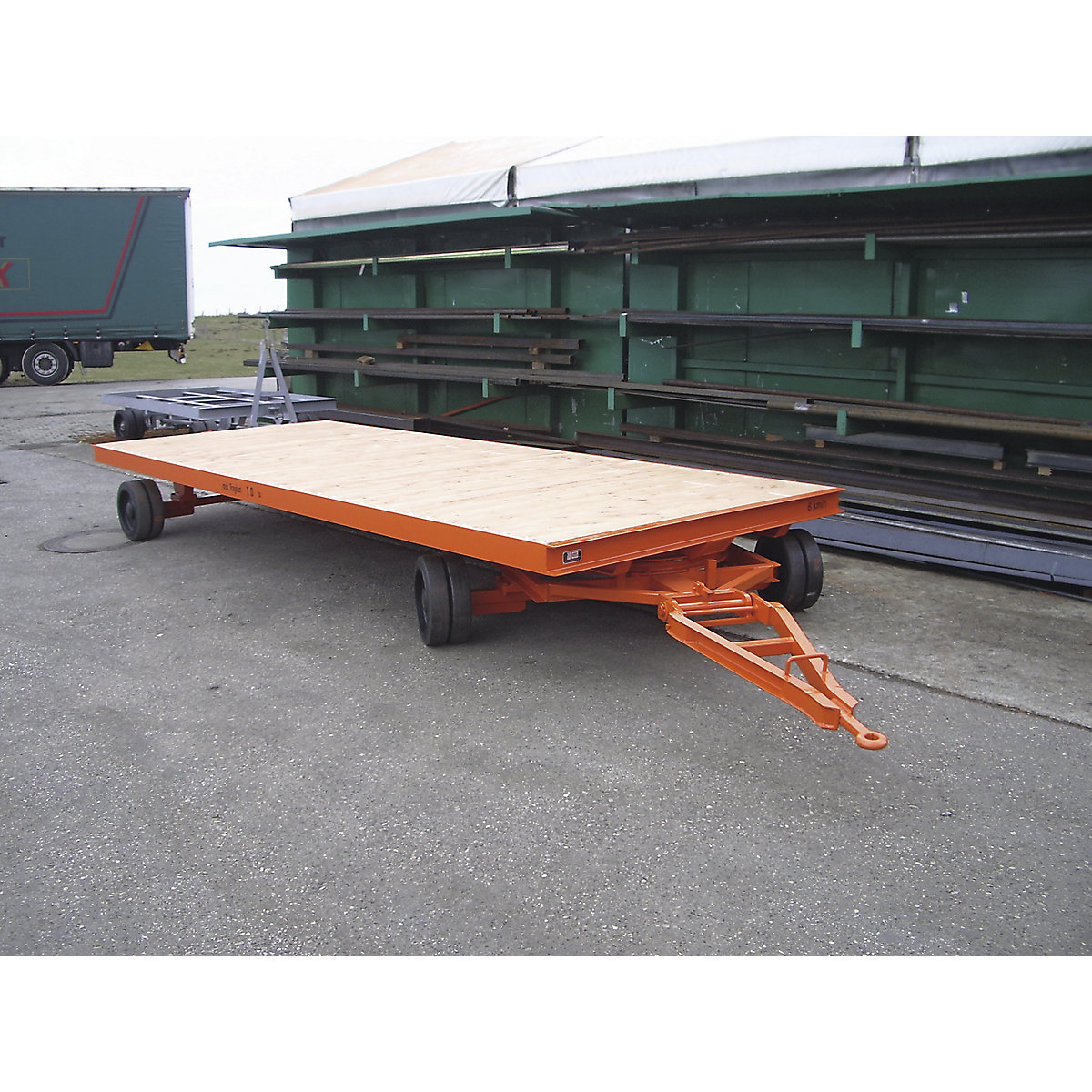 Heavy goods trailer, 10 t, turntable steering, platform 3.2 x 1.6 m