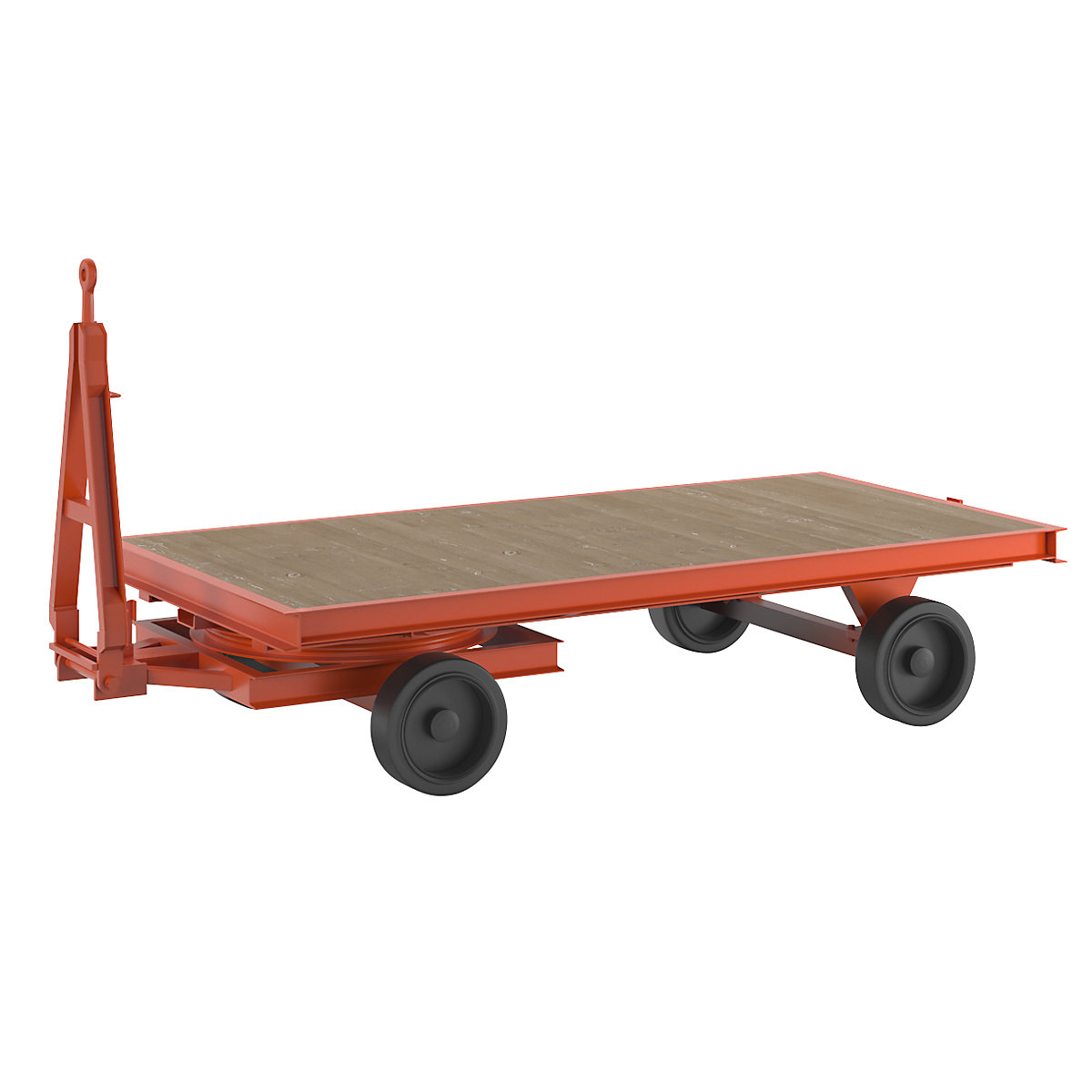 Trailer, 2-wheel turntable steering, max. load 8 t, platform 3.0 x 1.5 m, solid rubber tyres-12