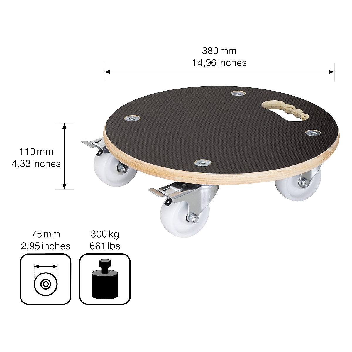 MaxiGRIP transport dolly – Wagner (Product illustration 3)-2