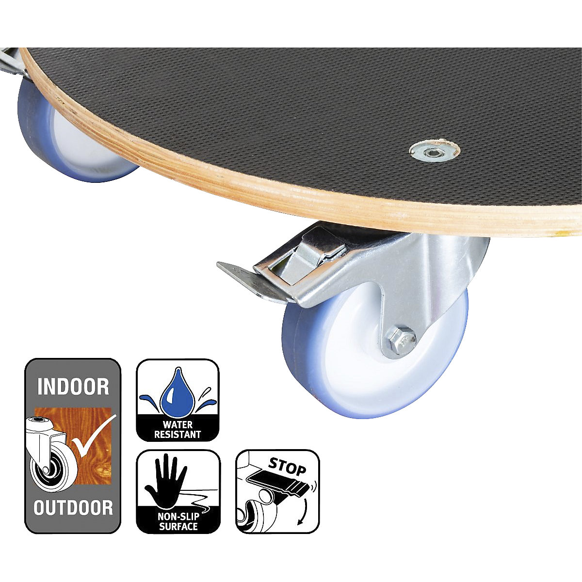 MaxiGRIP transport dolly, round – Wagner (Product illustration 14)-13