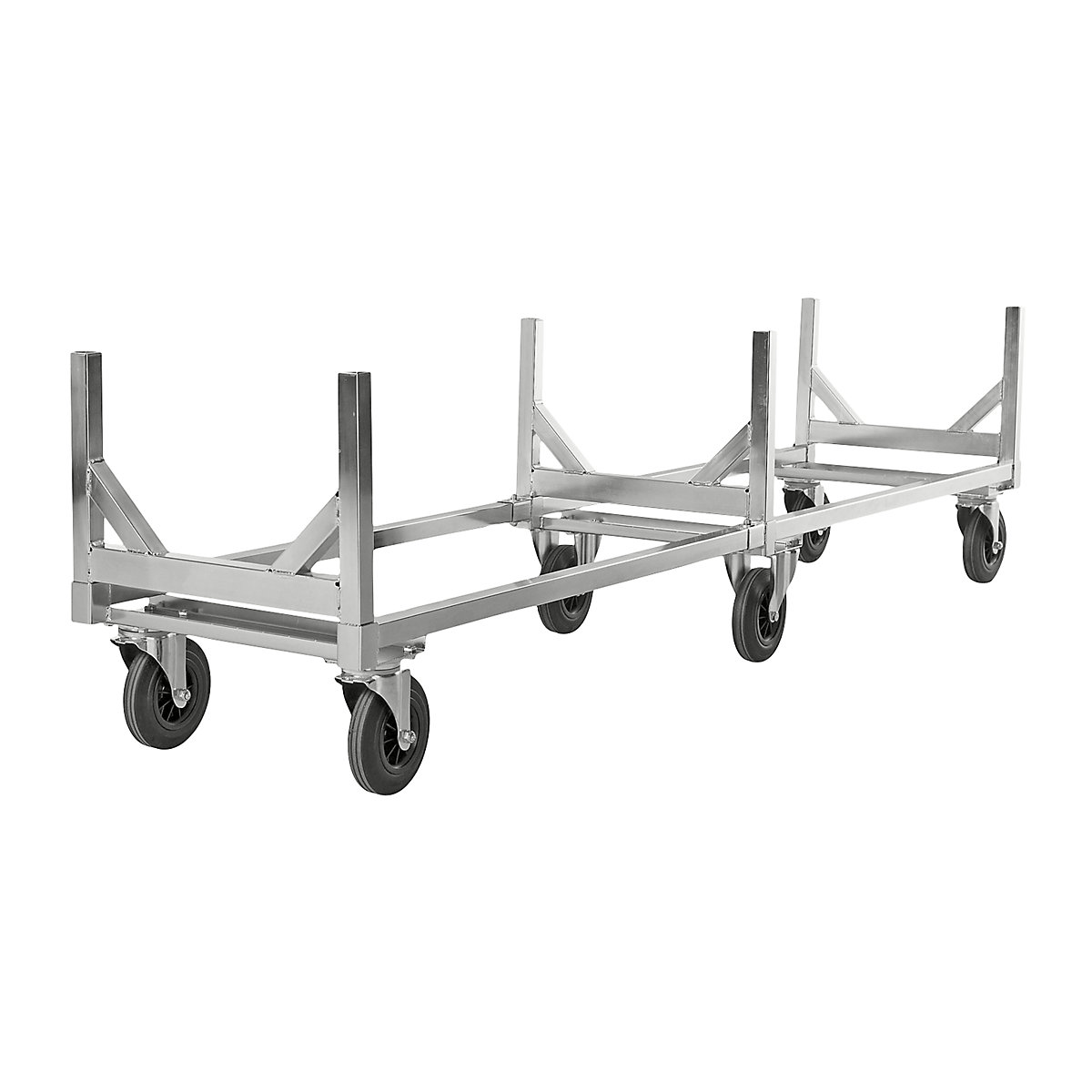 Kongamek – Professional long goods truck, max. load 800 kg, with drawbar, electrolytically zinc plated