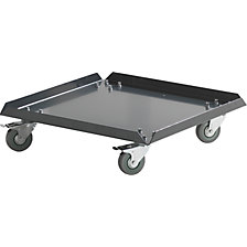 Wheeled base made of sheet steel