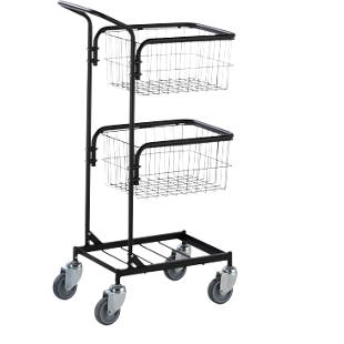 Office trolley with 2 baskets