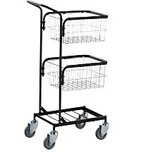 Office trolley with 2 baskets
