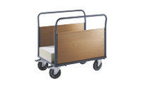 Platform truck with wooden panels